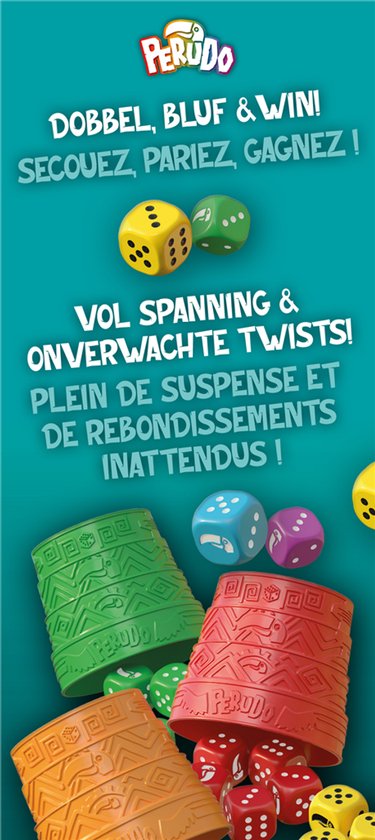 Zygomatic Board Game Studio Perudo - Dobbelsteen blufspel met bekers - 2-6 spelers