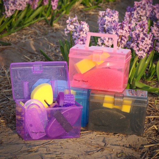 Harry's Horse Mini Giftbox - Antraciet - poetskist poetsbox poetsspullen paarden poetsen borstelen Harry's Horse Mini Giftbox - Antraciet - poetskist poetsbox poetsspullen paarden poetsen borstelen