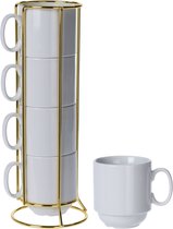 MIAMIO Lot de 4 tasses à thé et soucoupe en céramique de 320 ml - En bambou - Large tasse à cappuccino - Tasse à café en céramique pour cappuccino, latte, expresso MIAMIO Lot de 4 tasses à thé et soucoupe en céramique de 320 ml - En bambou - Large tasse à cappuccino - Tasse à café en céramique pour cappuccino, latte, expresso