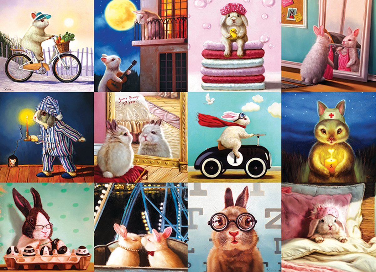 Funny Bunnies Puzzel (1000 stukjes)