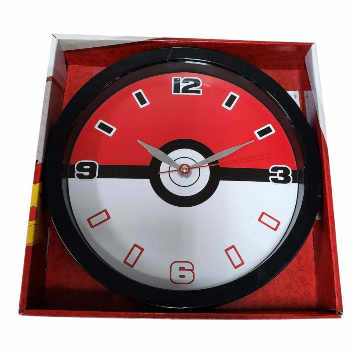 Accutime pokémon wandklok pokéball - kinderkamer decoratie klok. afbeelding
