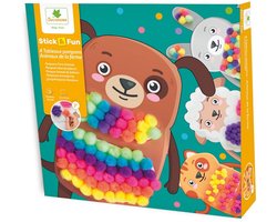 Sycomore speelgoed knutselset Stick'N Fun Pompons boerderijdieren 3 jaar+.