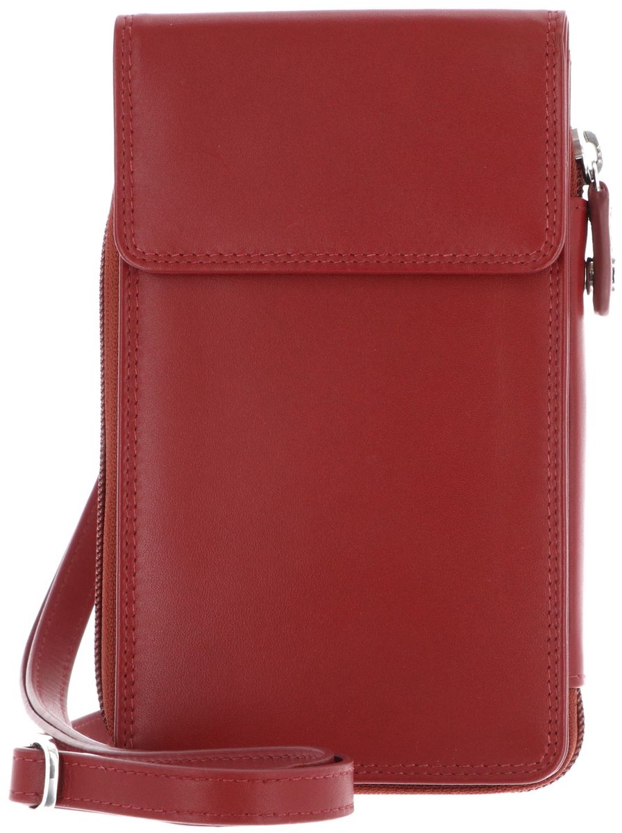 Golden Head Leren telefoontasje Polo RFID Protect Handy-Umhängetasche 4045 Rot donkerrood