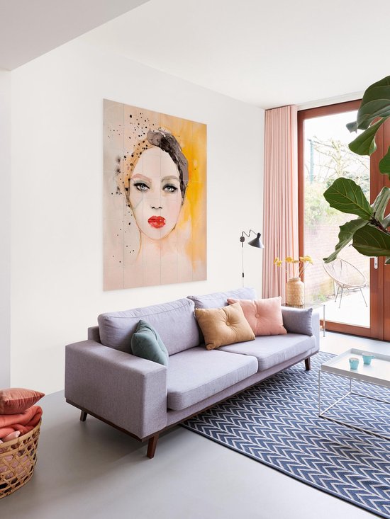 IXXI Sphere, Leigh Viner - 100 x 140 cm - Support de suspension gratuit - Grande décoration murale et posters - Aquarelle, Illustrations, Salon, Chambre, Mode