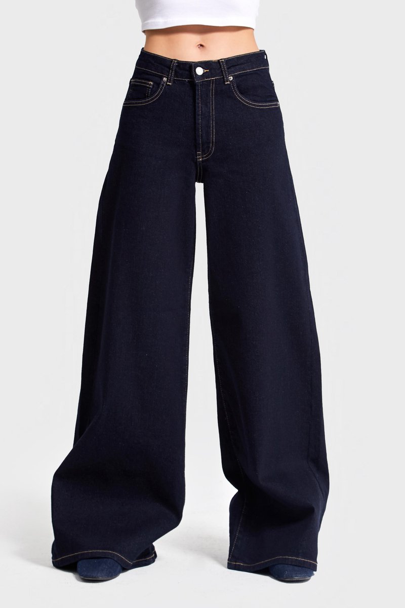 It's Basic - Palazzo High Rise Jeans - Indigo