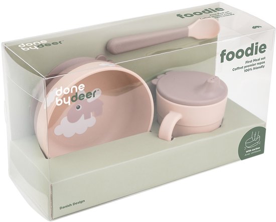 Done by Deer eetsetje first meal clouds - roze van Done by Deer — afbeelding 4
