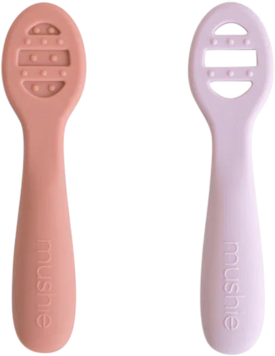 Mushie Baby Lepels - Rose/Soft Lilac