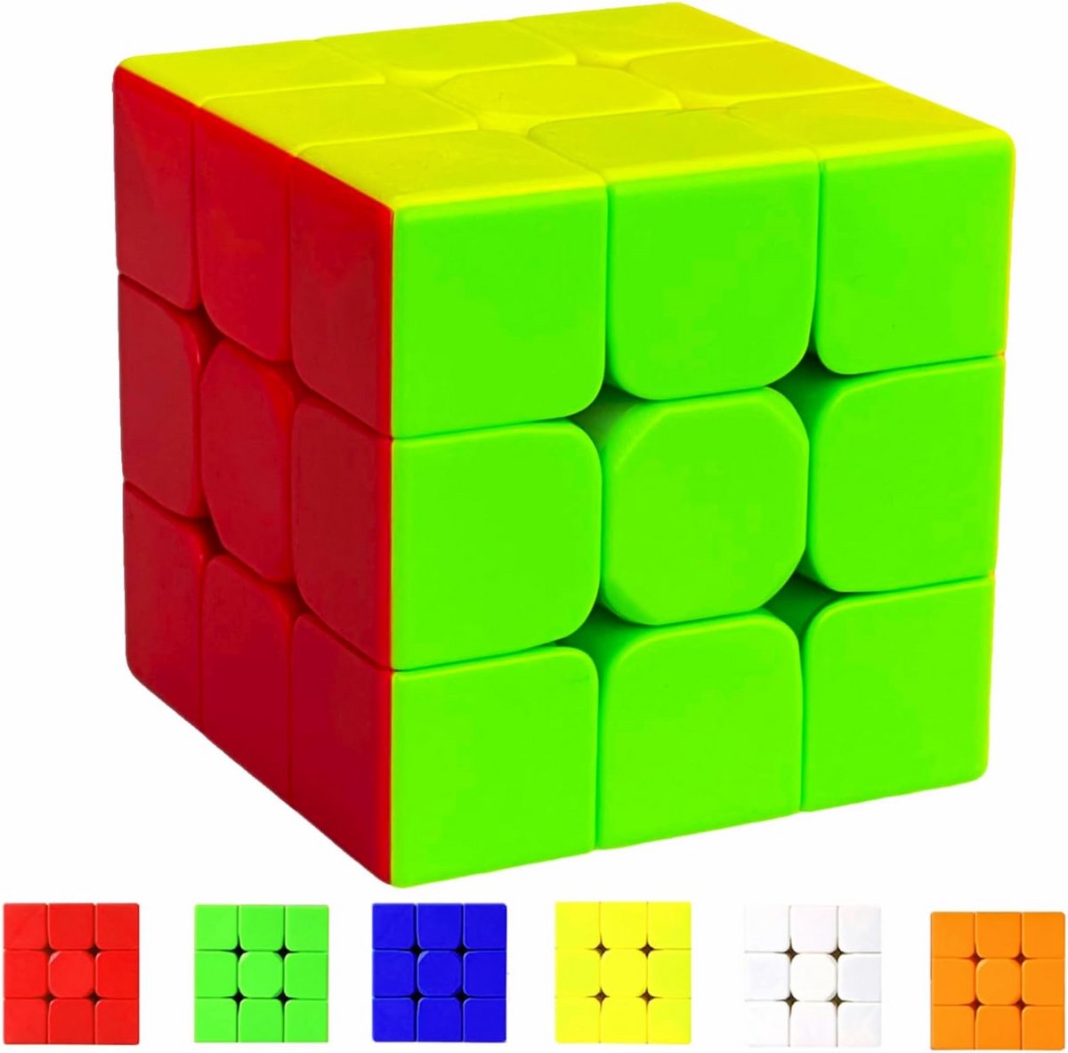 3x3 Speed Cube Puzzel Wit - Magnetische Draaiende Kubus voor Snelheid en Educatie