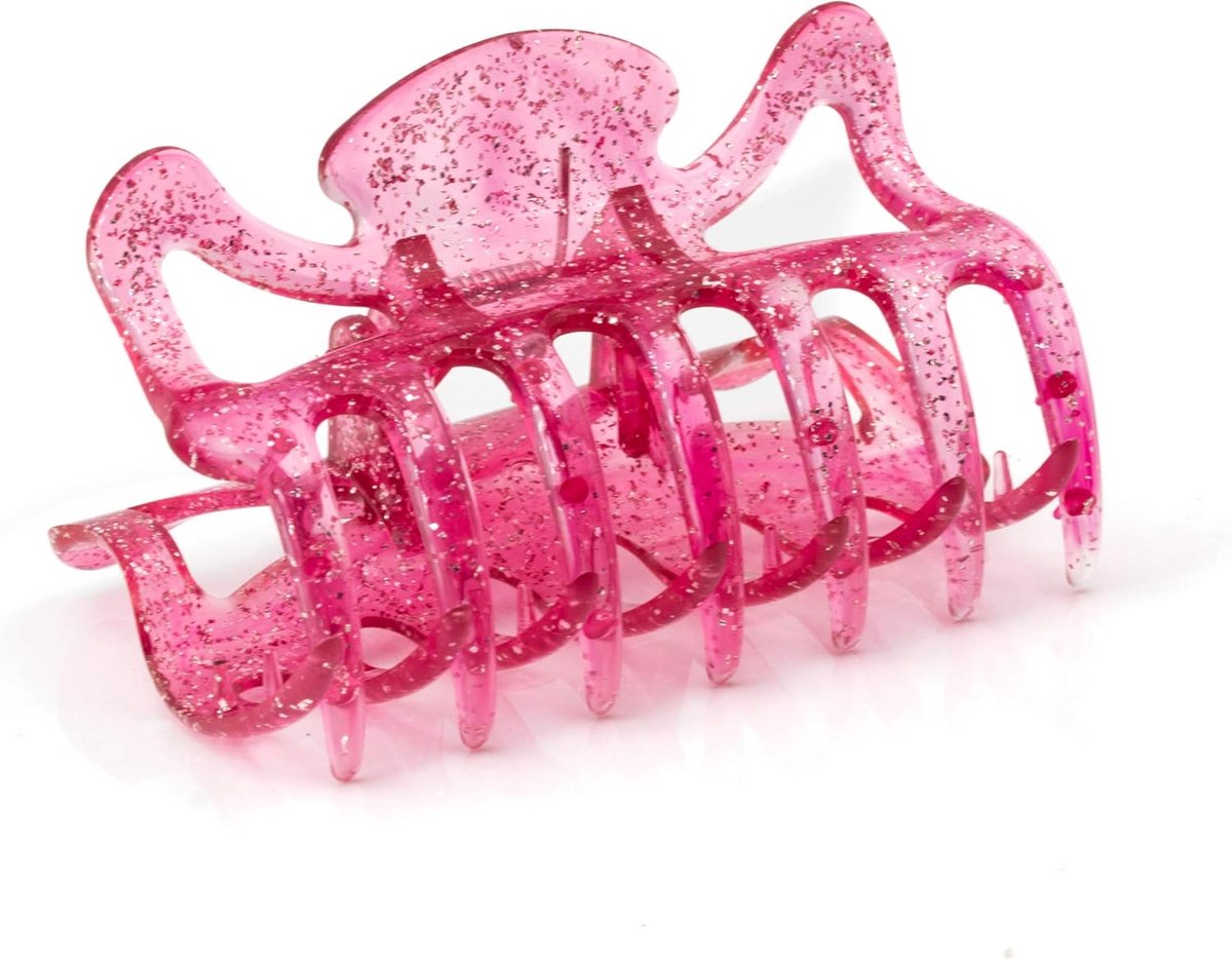 Grote Haarclip Roze Glitters (9 cm) - Gemaakt in Duitsland