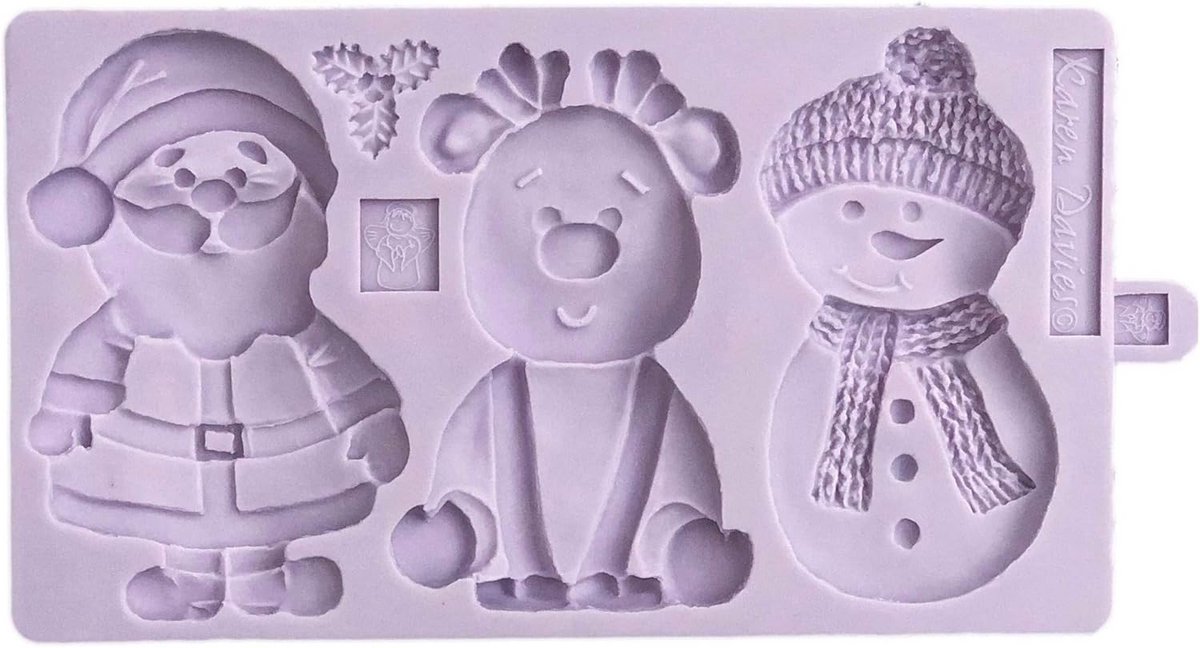 Kerstkoekjesvorm voor Sneeuwpop, Rendier en Kerstman