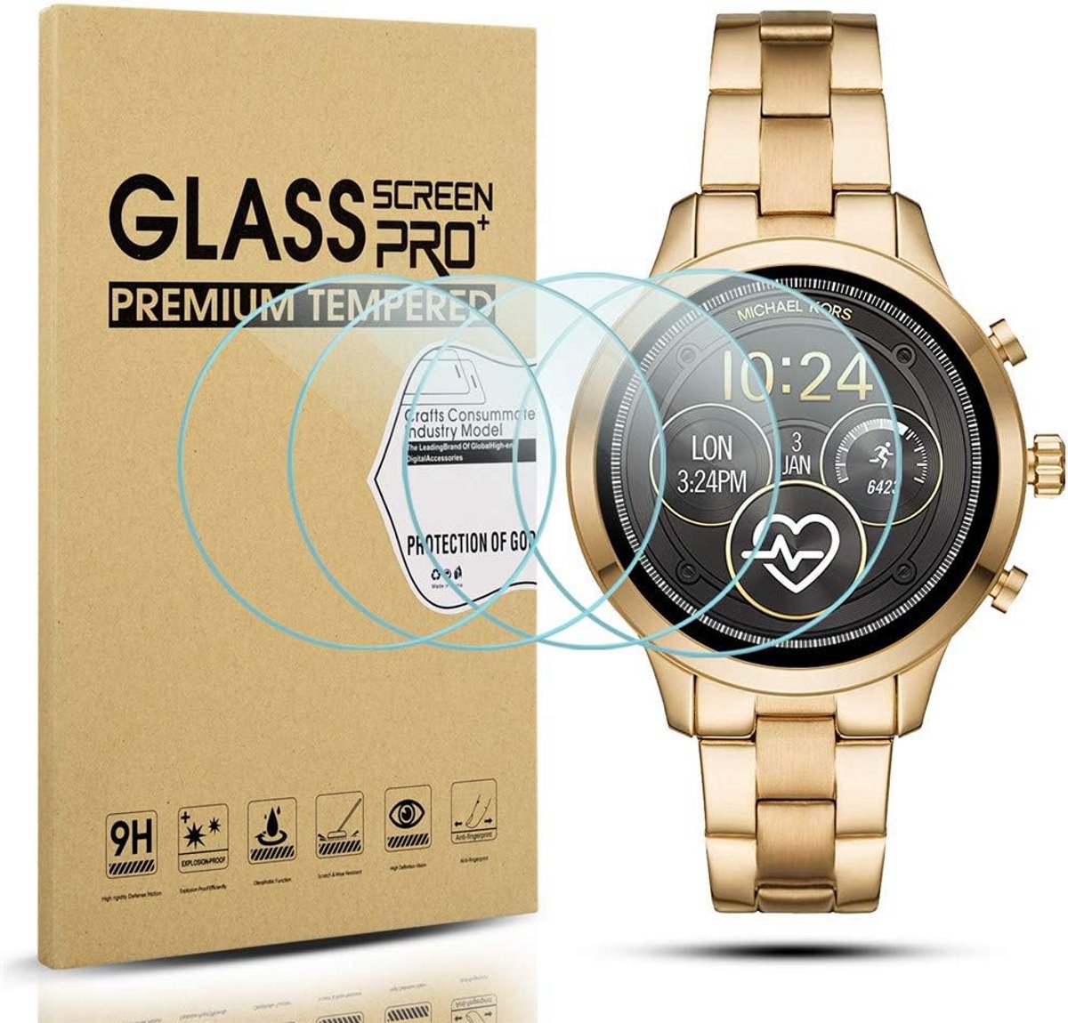 Gehard Glas Screenprotector voor Smartwatch - Krasbestendig en Ultra Dun