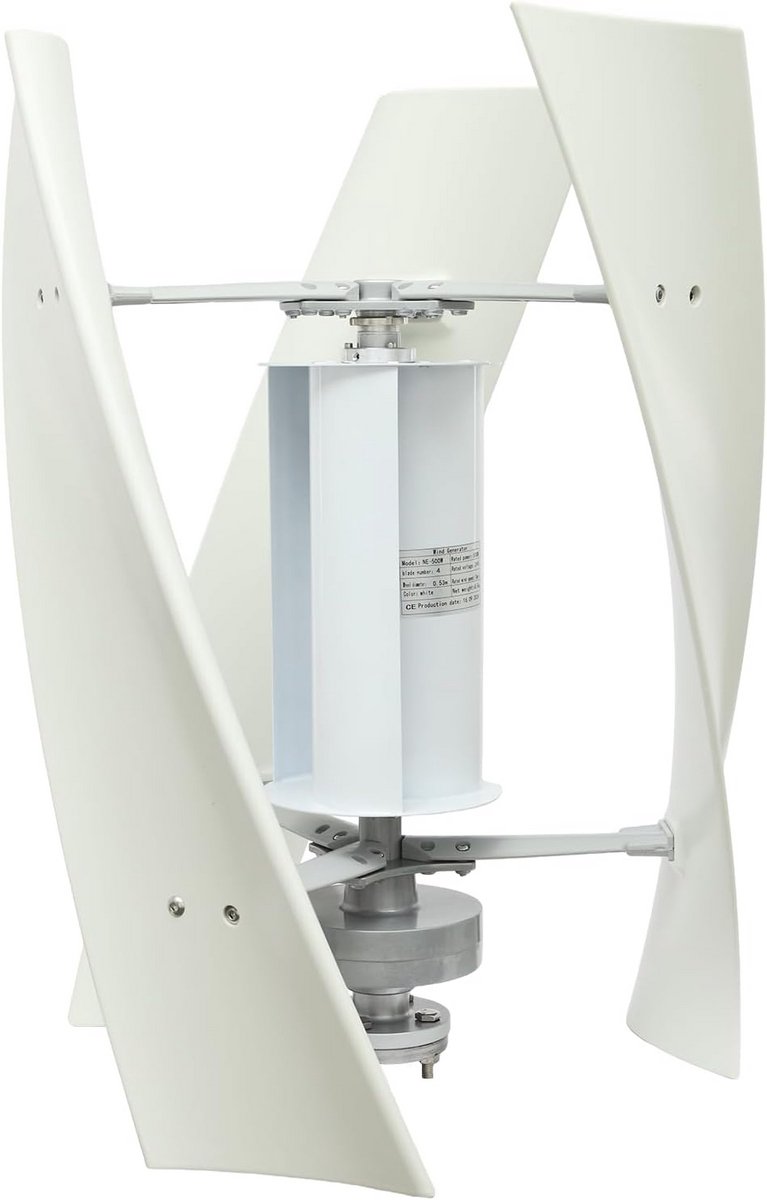 Verticale Windturbine 500W voor Stroomopwekking op Deck, Caravan of Boot