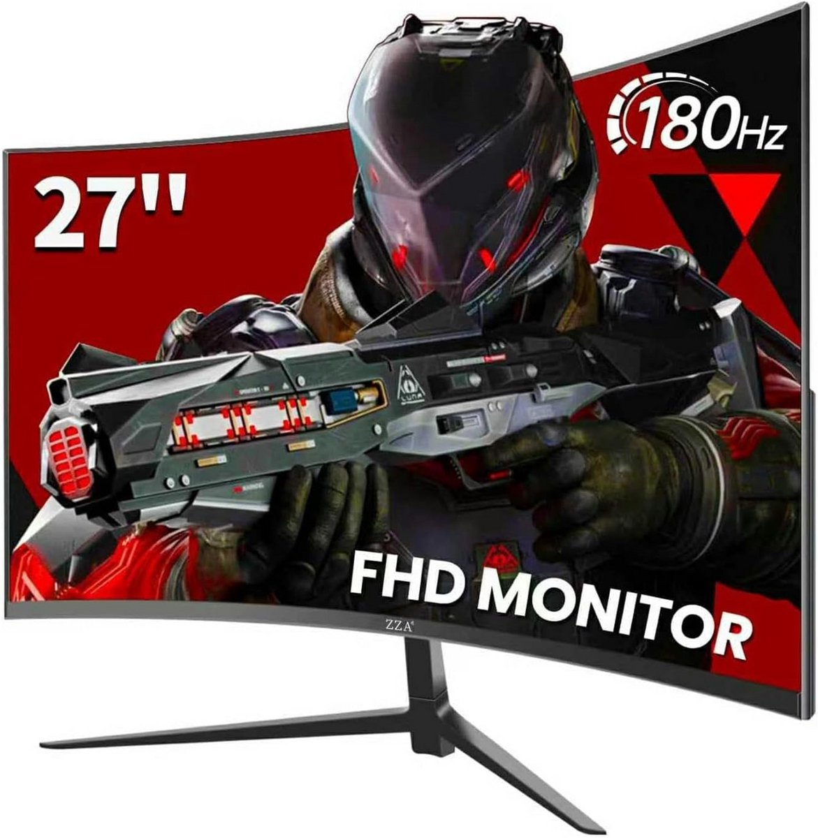 27 inch Curved Gaming Monitor 180Hz FHD 1ms IPS Scherm met Adaptive Sync