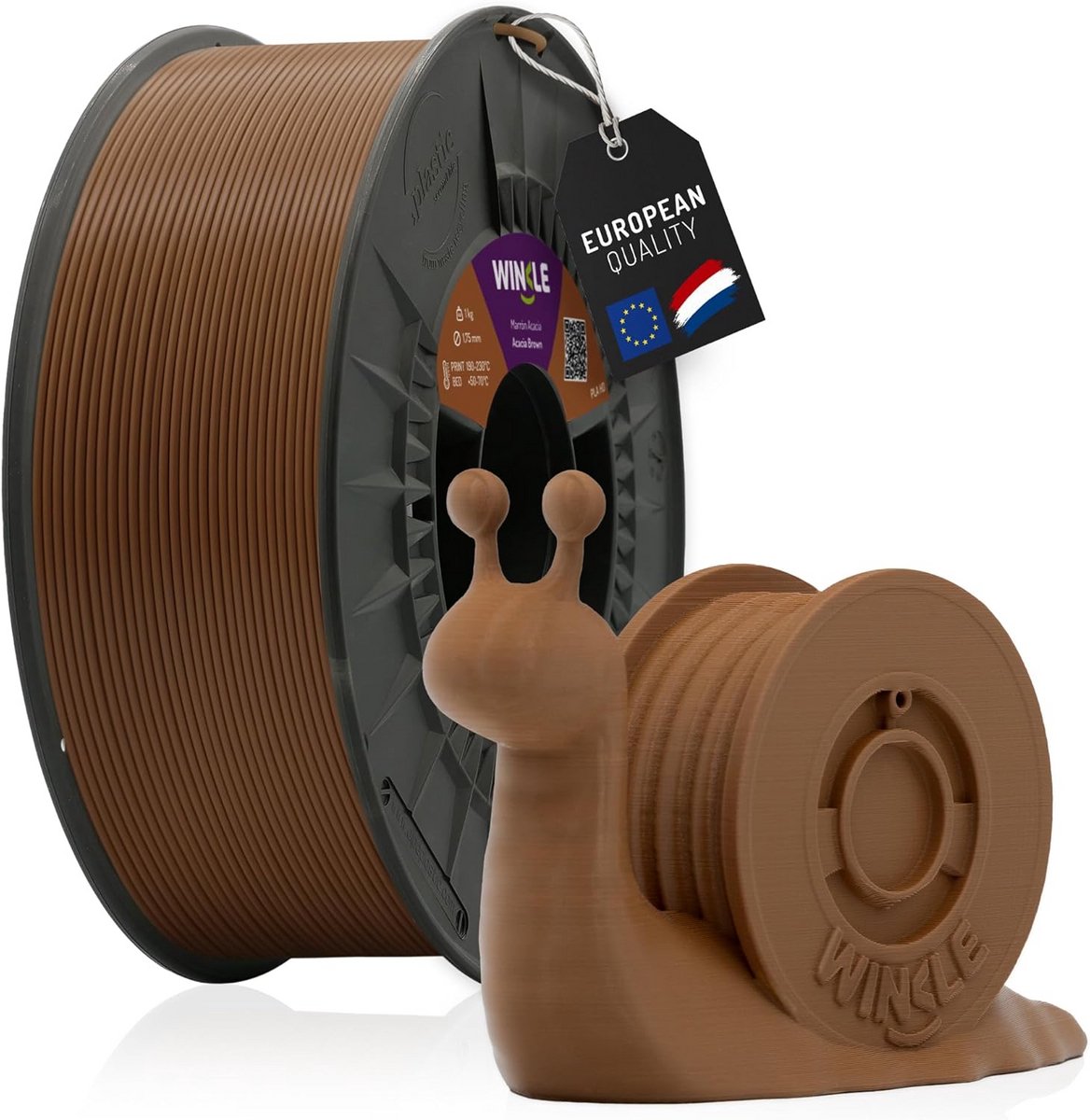 PLA 3D Printer Filament 1.75mm Acacia Bruin - 1kg Spoel - Milieuvriendelijk Materiaal
