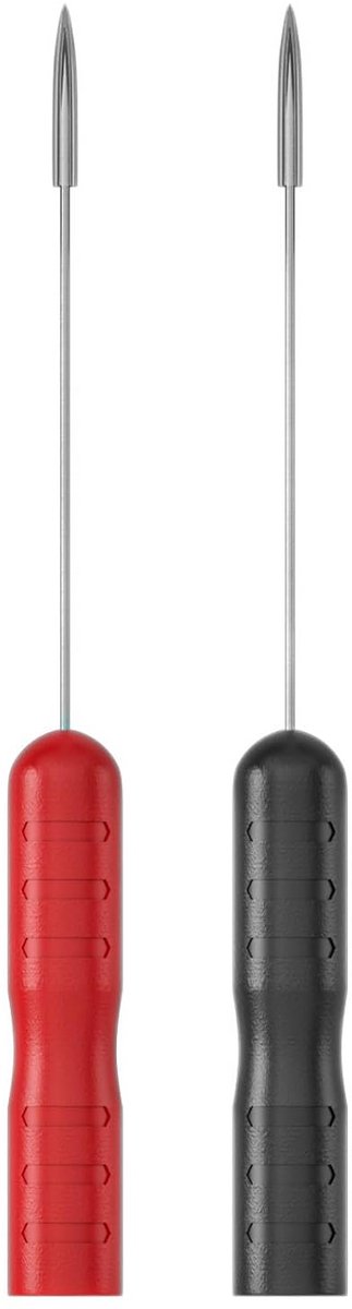 2 Stuks Universele Multimeter Testpunten met 2mm Bus & Draaddoorsteeknaalden voor Elektrische Metingen