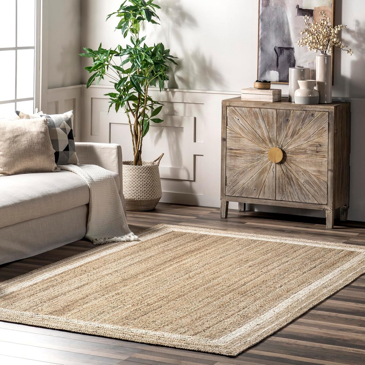 Ronde Gevlochten Jute Vloerkleed - Natuurlijk, Duurzaam Woonaccessoire
