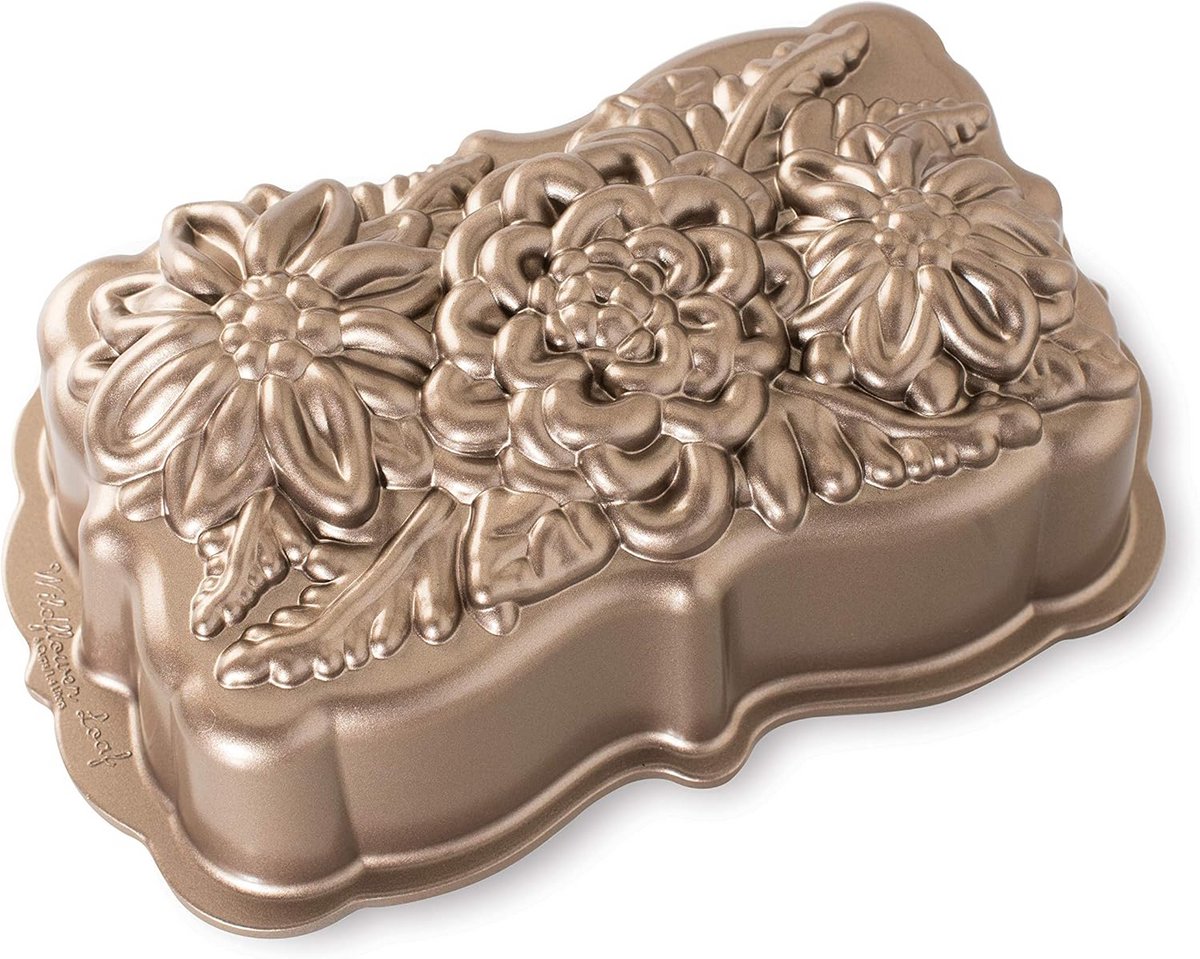 Gietijzeren Bakvorm met Bloem- en Varenpatroon - Non-Stick Brood- en Cakevorm voor Bundt Cakes