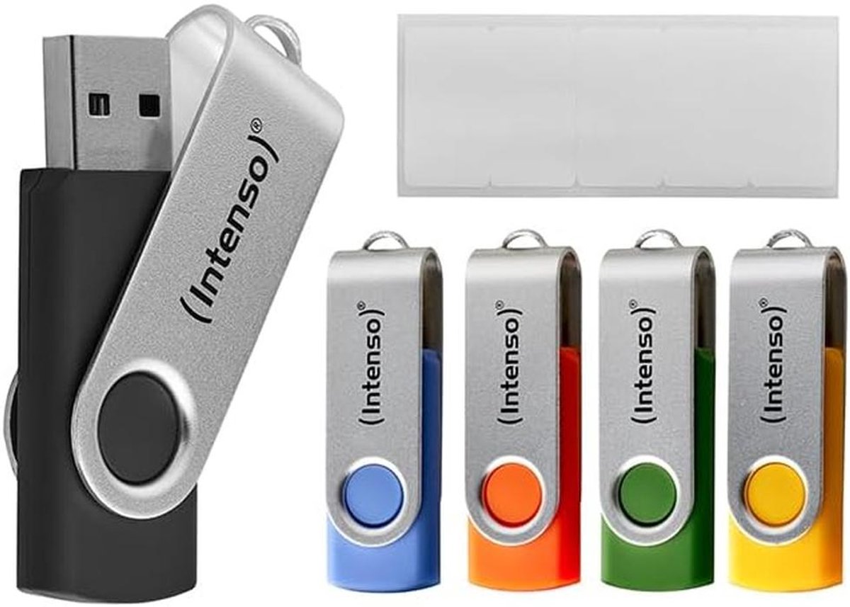 Multipack 5 USB Sticks 16GB USB 3.2 Geheugenstick Set - Kleurgesorteerd