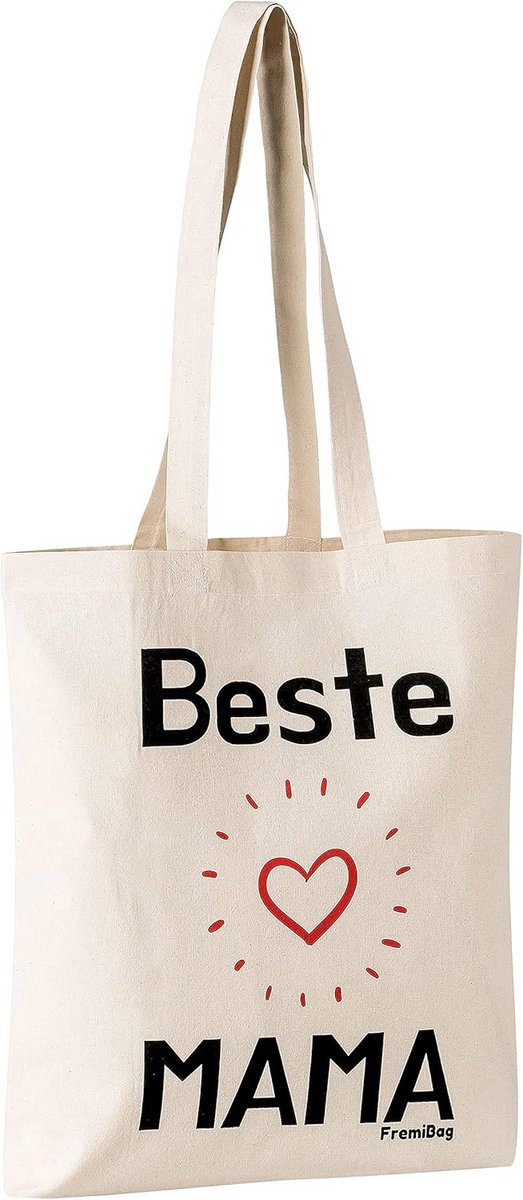Katoenen Boodschappentas Cadeau voor Moeder - Stevige Shopper Natuurlijk