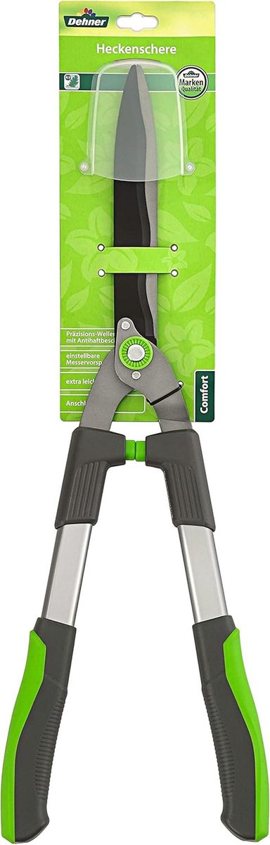 Heggenschaar Comfort, ca. 65,5 x 20 x 3 cm, koolstofstaal/kunststof, groen/grijs