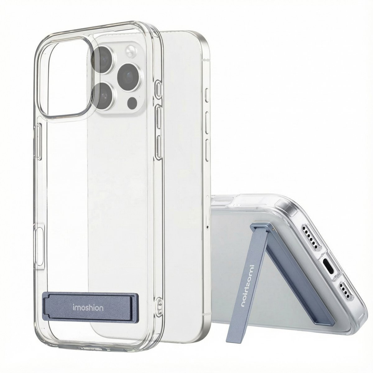 imoshion Hoesje - Geschikt voor Apple iPhone 16 Pro Max - Stand Backcover - Transparant