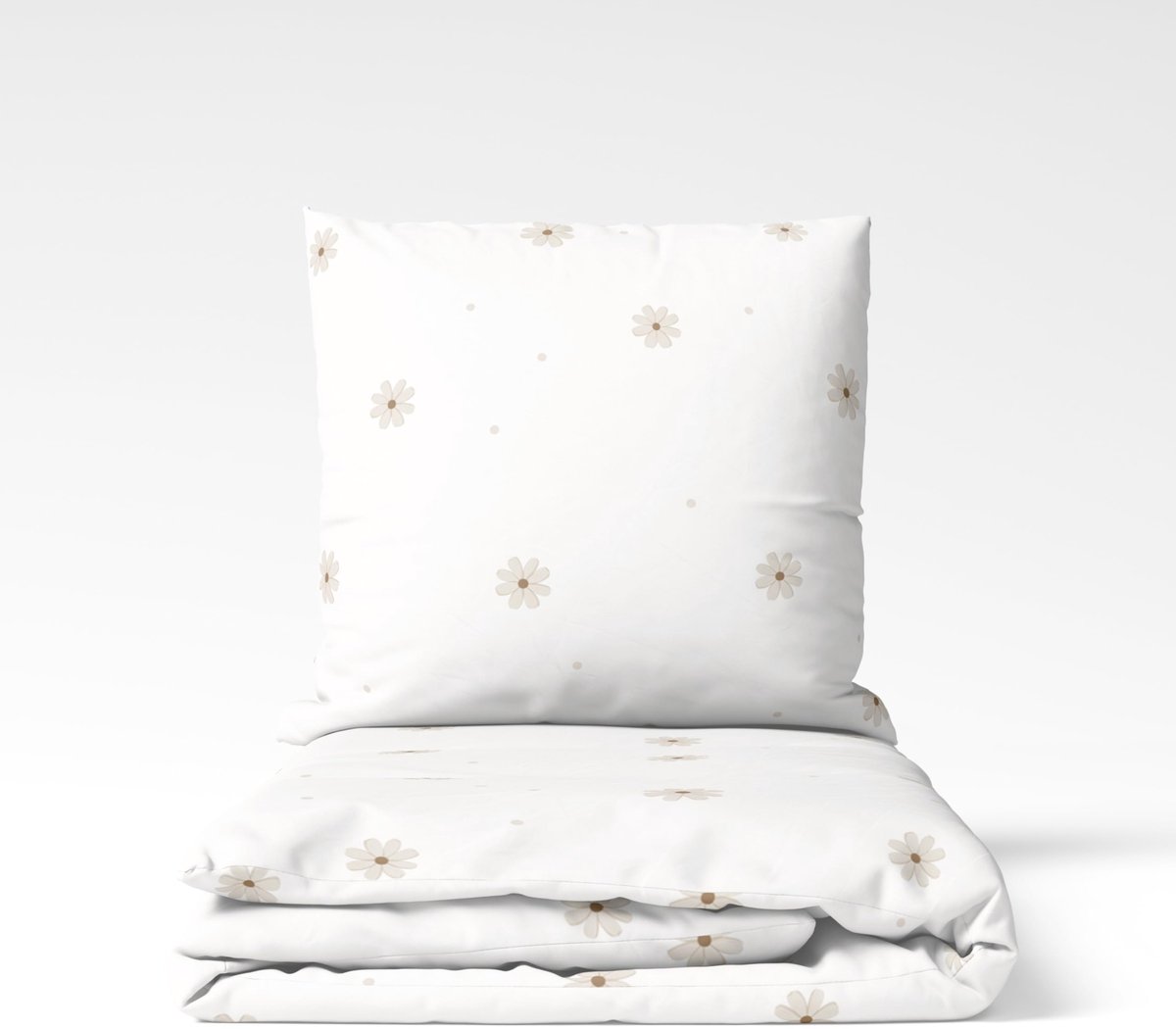 Unyqoos Zacht en ademend kinderbeddengoed met bloemenprint voor een rustige nacht wit bloem
