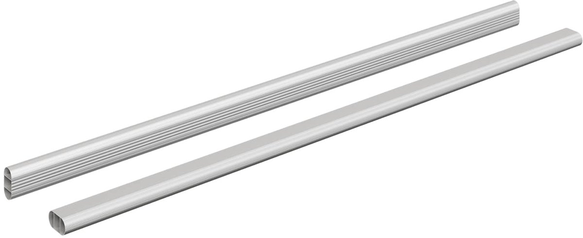 vidaXL - Kaststang - 2 - pcs - Zilver - 664 - x - 15 - x - 29 - mm - Aluminiumlegering
