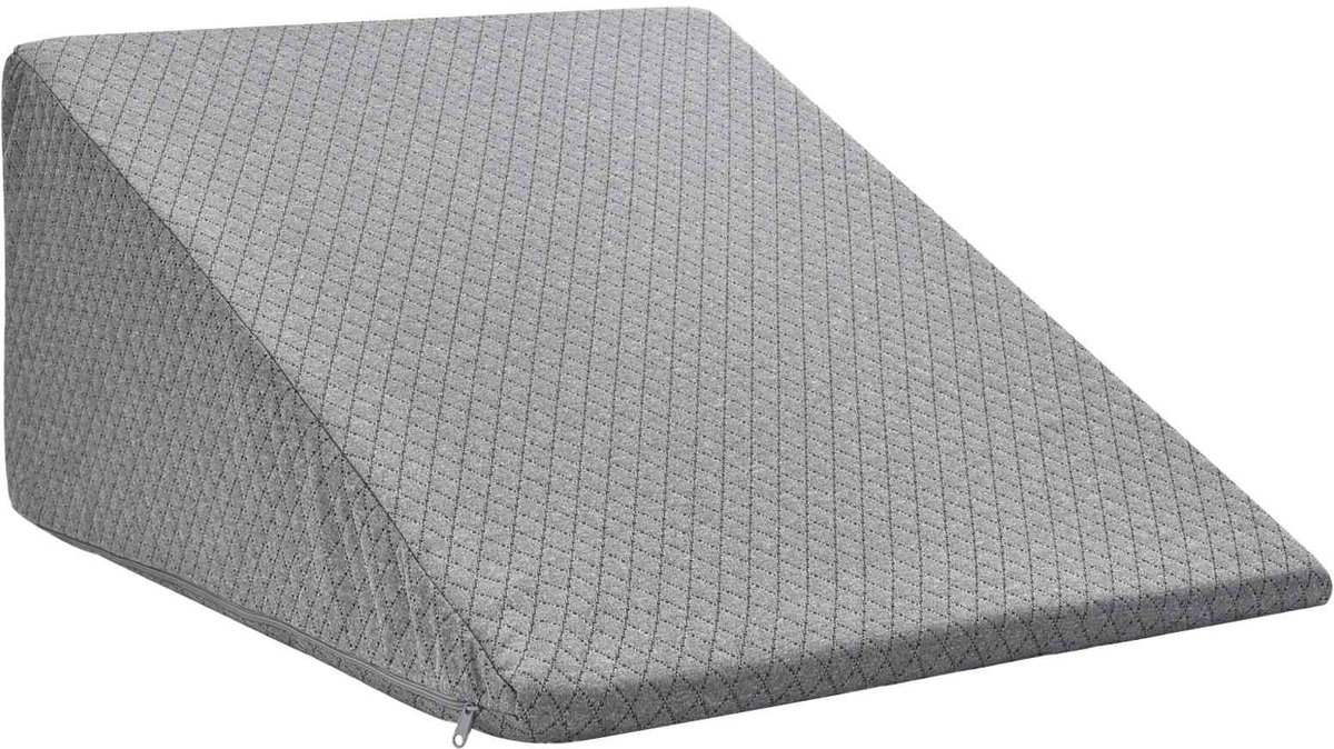 vidaXL - Been - Kussen - Effen - Grijs - 60 - x - 50 - x - 30 - cm - Traagschuim