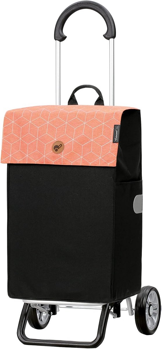 Opvouwbare boodschappentrolley met grote wielen en 47L tas