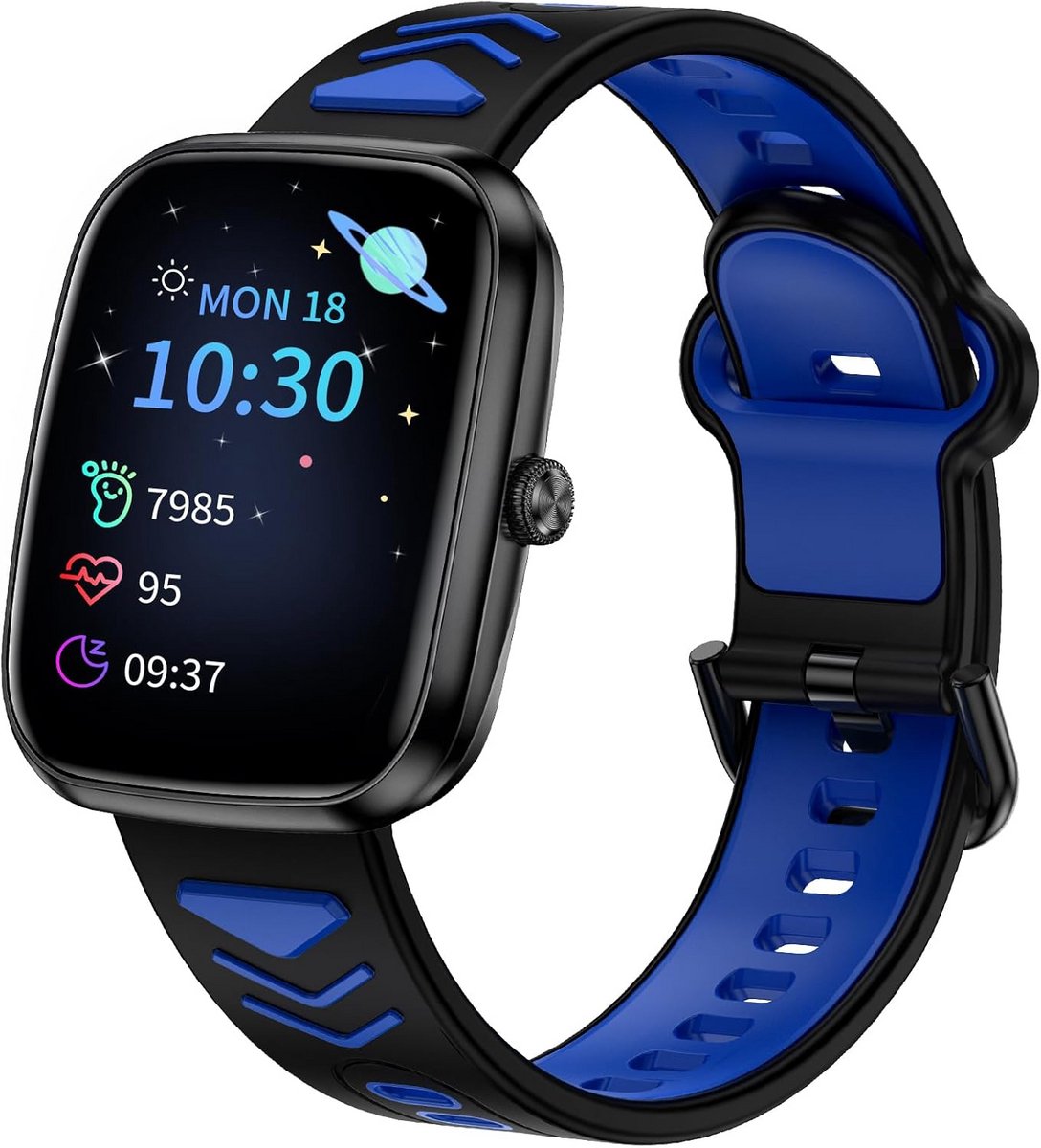 Kinder Smartwatch met Stappenteller, Hartslagmeter en 20 Sportmodi voor Jongens en Meisjes