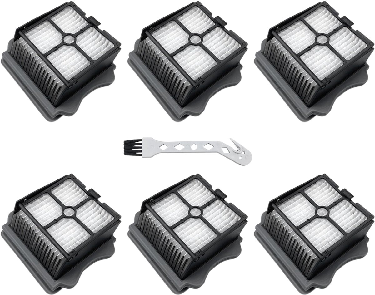 6 stuks - Vervangingsfilters voor stofzuigers - geschikt voor Tineco iFloor 3 - Floor One S3 - iFloor 3 Breeze Complete - Floor One S3 Breeze draadloze nat- en droogstofzuiger - met reinigingsborstel