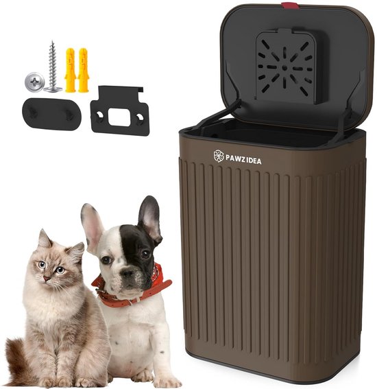 Hondenpoepzakdispenser, wandmontage, waterdichte buitenzak voor huisdieren, dispenser, stationstaak, paal, hekmontage, past thuis, veranda, achtertuin (wit, alleen dispenser