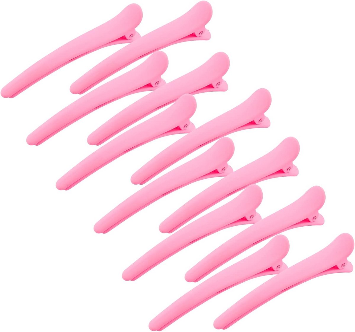 12 Stuks Matte Alligator Haarspeldjes voor Styling en Sectie - Kreukvrije Clips