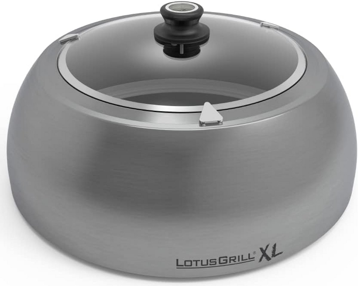 RVS Grillkap met Thermometer voor XL Barbecues - Ovenfunctie & Warmhoudkap