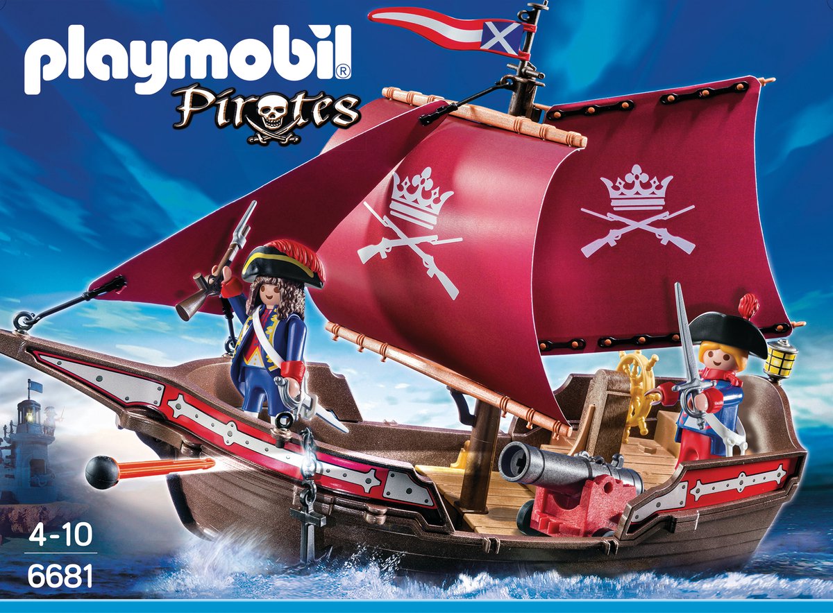 PLAYMOBIL Soldatenzeilschip met kanonnen - 6681