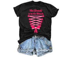 Dames Dirndl Kostuum T-Shirt voor Oktoberfest