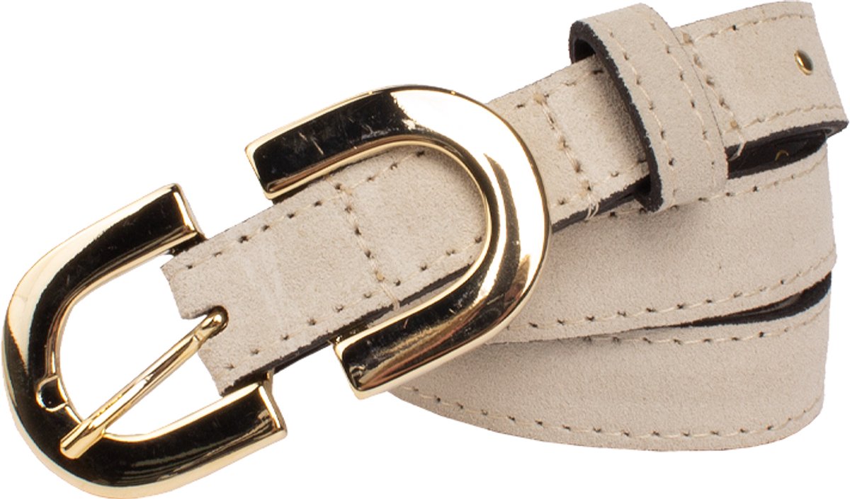 Legend Dames - Leren riem - Crème - 95cm