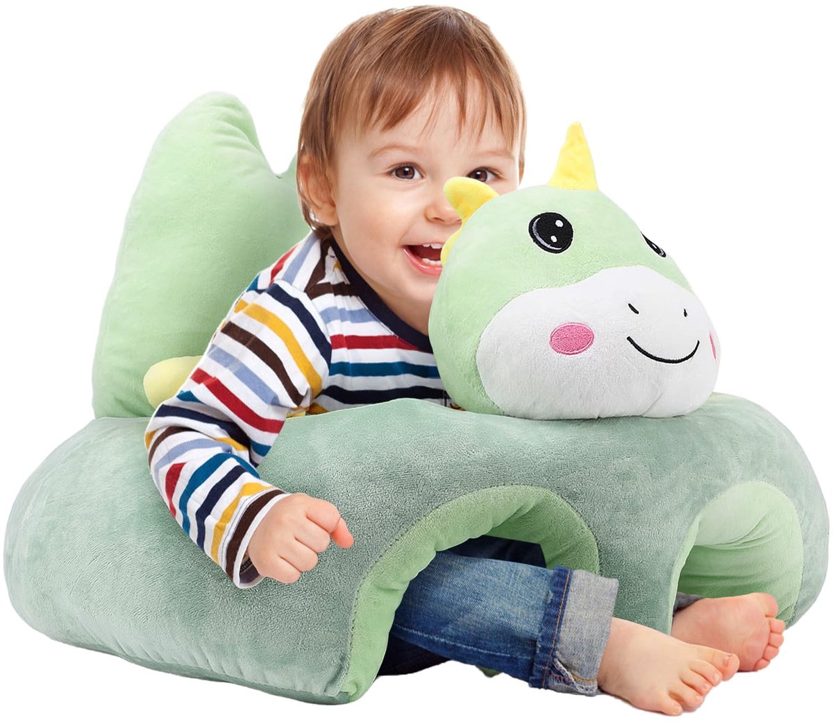 Babybanksteunstoel, babystoel, stoelhoes, peuterzitkussen, pluchen stoel, babyzithulp, steunstoel, leren zitting, veiligheidsstoel, 54 x 54 cm