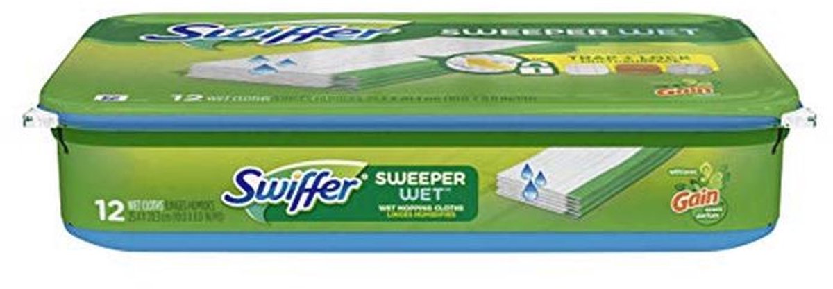 Natte Dweilen Pad voor Vloer Mop - Multi-Surface Vullingen met Gain Geur, 12 Stuks