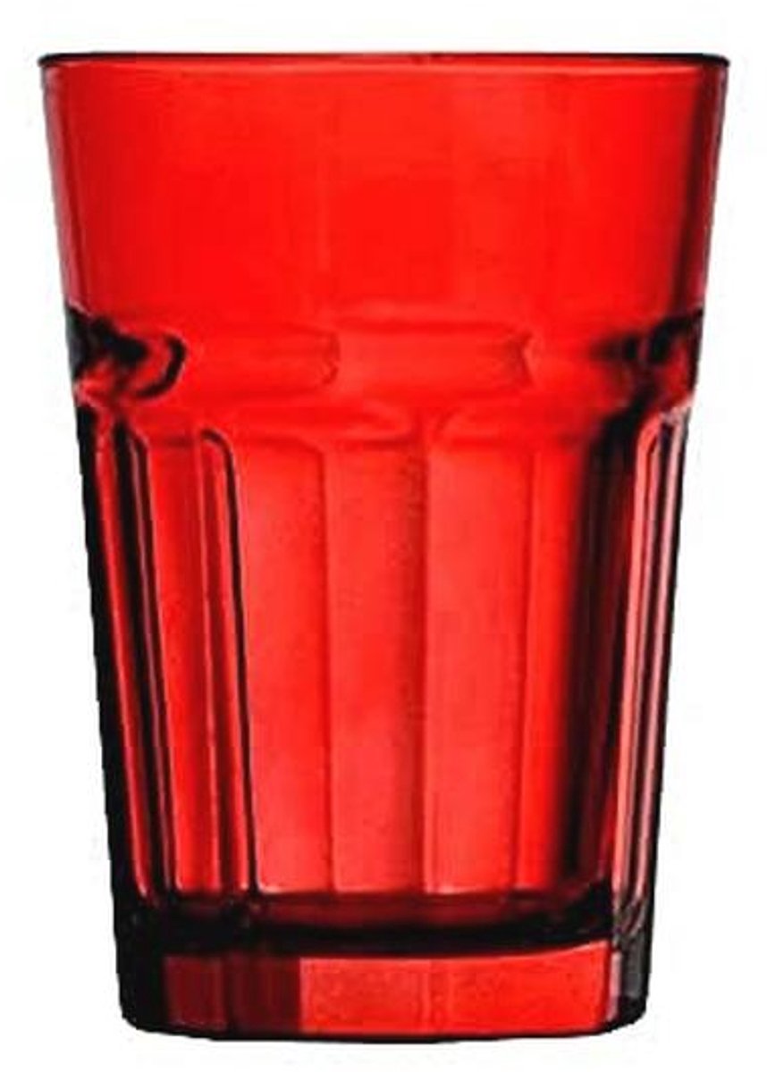 XL Longdrink Glazen Set Rood - 6 Stuks voor Cocktail, Mojito en Sap