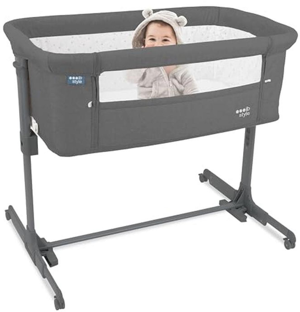 3 in 1 Babybedje met Wiegfunctie en Reisbed inclusief Matrassen