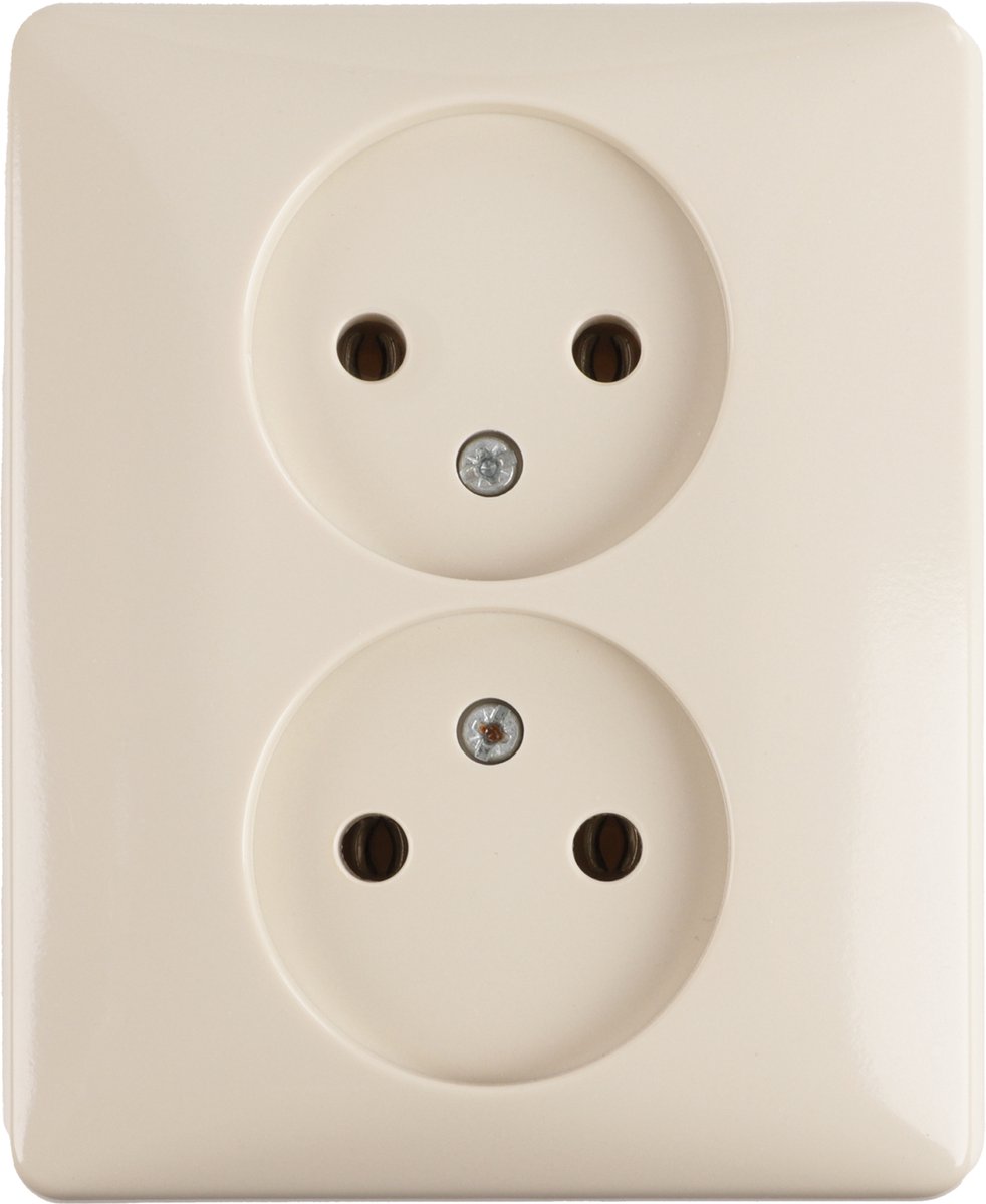 PEHA Standard contactdoos - inbouw - 2-voudig - crème