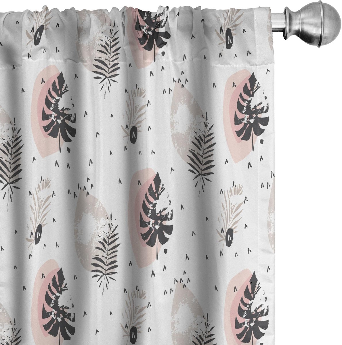 ABAKUHAUS Gordijnen - 2-delige set 75x175 cm - Microvezel - Blush Salmon