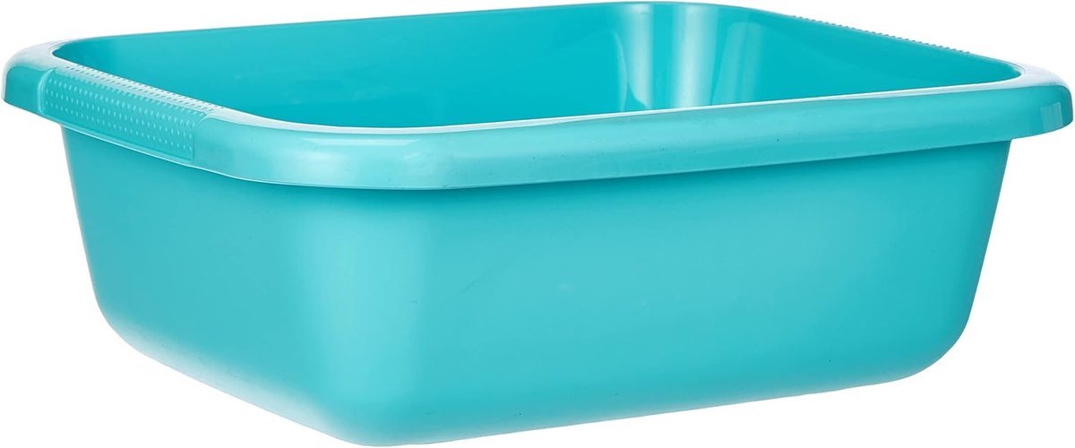 Stunq® Turkooise Kunststof Opbergbak - Rechthoekig, 9 Liter, 38.5 x 31 x 12.7 cm