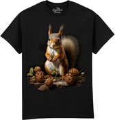 Eekhoorn Squirrel Food The Coloured House T-shirt S
