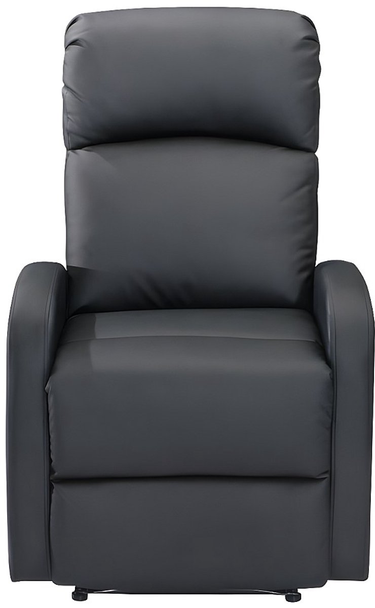 Vente-unique Relaxfauteuil van kunstleer ISAO - Zwart