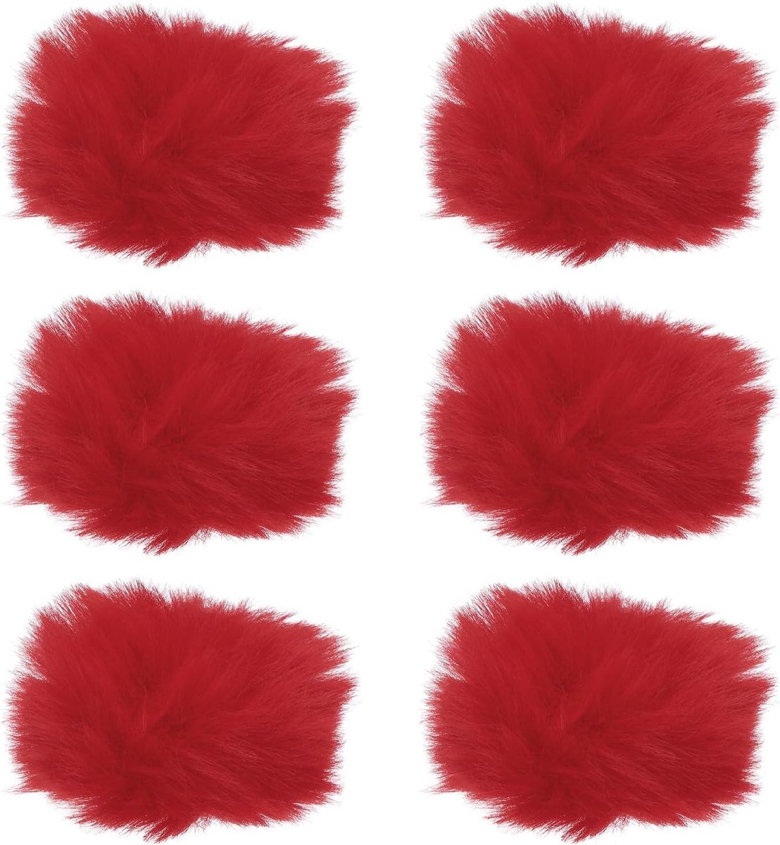 Cosensi - Bont Microfoon Windscherm 10 mm x 55 mm Rood 6 Stuks