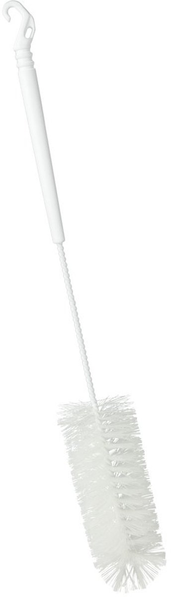 Unyqoos® Witte kunststof flessenborstel van 35 cm met flexibele reiniging