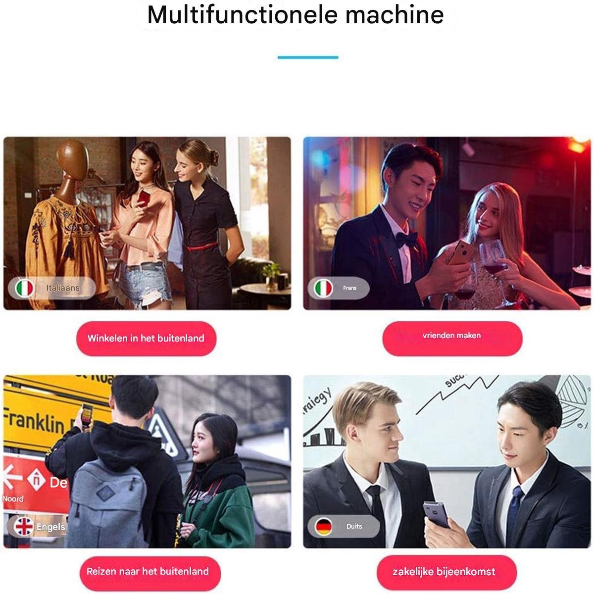 LOOPLET TRADING Vertaalcomputer Slimme Vertaler 96 Talen Draagbaar - afbeelding 3