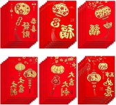 Geluksgeld Enveloppen 30 Stuks 30 Rode Enveloppen Jaar Van De Draak 2024 - Hong Bao Voor Geluksgeld, Lente Festival, Bruiloft Geld Enveloppen Met Drakenpatroon